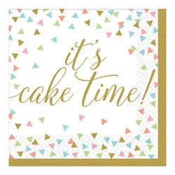 Amscan It's Cake Time Confetti Napkins (Pack of 36)