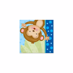 Unique Party Monkey Baby Shower Napkins (Pack of 16)