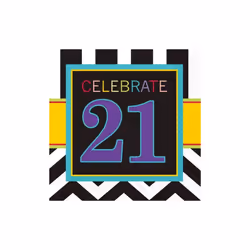 Amscan Celebrate 21st Birthday Disposable Napkins (Pack of 16)