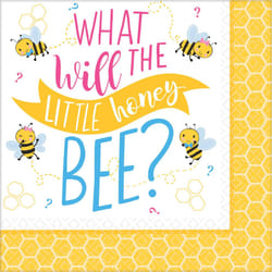 Amscan What Will It Bee? Gender Reveal Disposable Napkins (Pack of 16)