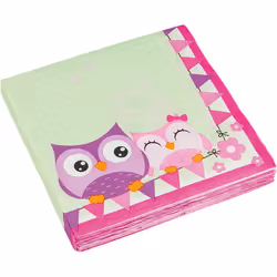 Amscan Owl Napkins (Pack of 16)