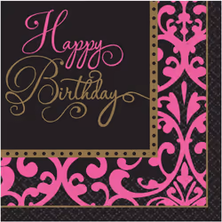 Amscan Fabulous Celebration Happy Birthday Disposable Napkins (Pack of 36)