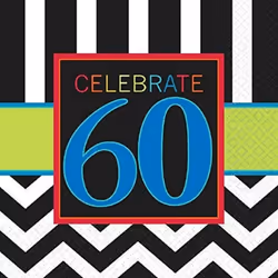 Amscan Celebrate 60th Disposable Napkins (Pack of 16)