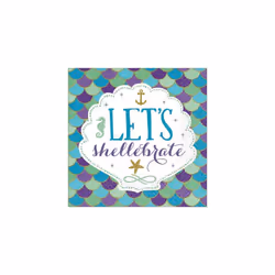 Amscan Mermaid Wishes Disposable Napkins (Pack of 16)