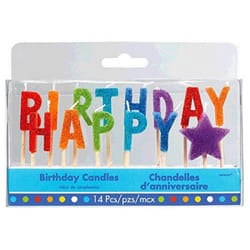 Amscan Happy Birthday Candles (Pack of 14)