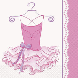Unique Party Paper Ballerina Disposable Napkins (Pack of 16)