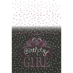 Unique Party Birthday Girl Plastic Party Table Cover