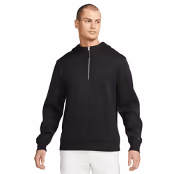 Nike Mens Dri-FIT Golf Hoodie - XXL, Black/Brushed Silver