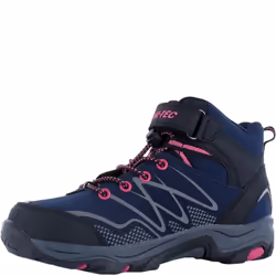 Hi-Tec Girls Blackout Mid Cut Walking Boots - 1 UK, Navy/Magenta