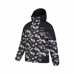 Mountain Warehouse Mens Shadow II Printed Ski Jacket - XXL, Charcoal/White