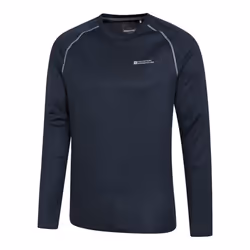 Mountain Warehouse Mens Endurance Long-Sleeved T-Shirt - XS, Navy