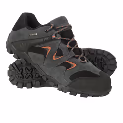 Mountain Warehouse Mens Curlews Waterproof Suede Walking Shoes - 7 UK, Dark Grey