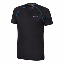 Mountain Warehouse Mens Aero II Short-Sleeved T-Shirt - L, Black