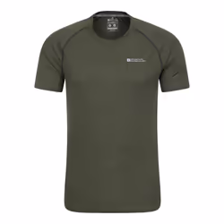 Mountain Warehouse Mens Aero II Short-Sleeved T-Shirt - M, Khaki Green