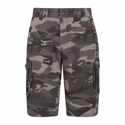 Mountain Warehouse Mens Camo Cargo Shorts - 28R, Black