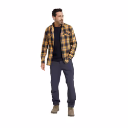 Mountain Warehouse Mens Trace Flannel Long-Sleeved Shirt - XXS, Yellow