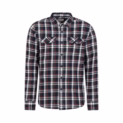 Mountain Warehouse Mens Trace Flannel Long-Sleeved Shirt - XXS, Blue