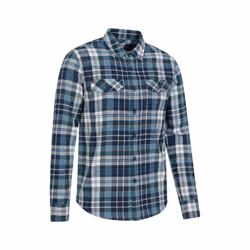 Mountain Warehouse Mens Trace Flannel Long-Sleeved Shirt - XXS, Light Blue