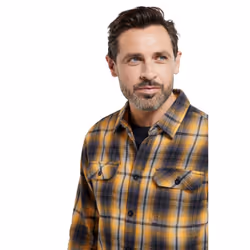 Mountain Warehouse Mens Trace Flannel Long-Sleeved Shirt - XL, Yellow