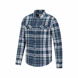 Mountain Warehouse Mens Trace Flannel Long-Sleeved Shirt - S, Light Blue