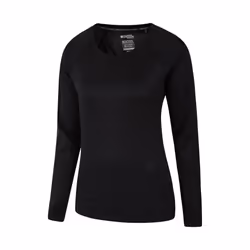 Mountain Warehouse Womens/Ladies Endurance Long-Sleeved Top - 18 UK, Black
