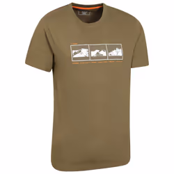 Mountain Warehouse Mens 3 Peaks Organic Cotton T-Shirt - XXS, Green