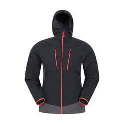Mountain Warehouse Mens Ambit Lightweight Soft Shell Jacket - XS, Black