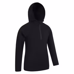 Mountain Warehouse Childrens/Kids Merino Wool Hoodie - 7-8 Years, Black