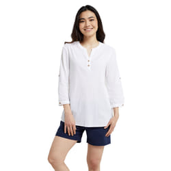 Mountain Warehouse Womens/Ladies Petra Relaxed Fit 3/4 Sleeve Shirt - 12 UK, White