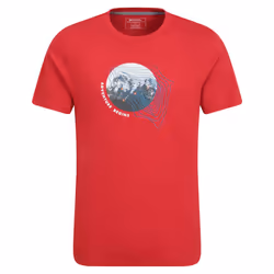 Mountain Warehouse Mens Adventure Begins Organic Cotton T-Shirt - XXS, Red