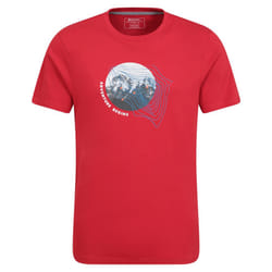 Mountain Warehouse Mens Adventure Begins Organic Cotton T-Shirt - XXS, Red