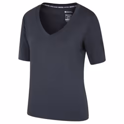 Mountain Warehouse Womens/Ladies Panna V Neck T-Shirt - 4 UK, Black