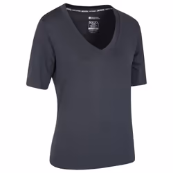 Mountain Warehouse Womens/Ladies Panna V Neck T-Shirt - 4 UK, Black