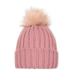 Mountain Warehouse Womens/Ladies Geneva Borg Lined Beanie - One Size, Pale Pink