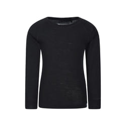 Mountain Warehouse Childrens/Kids Merino II Round Neck Base Layer Top - 2-3 Years, Black