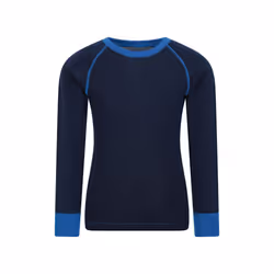 Mountain Warehouse Childrens/Kids Merino II Round Neck Base Layer Top - 5-6 Years, Blue