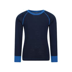 Mountain Warehouse Childrens/Kids Merino II Round Neck Base Layer Top - 5-6 Years, Blue