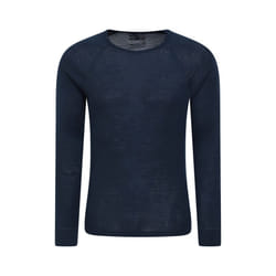 Mountain Warehouse Mens Merino Wool Thermal Top - 3XL, Navy