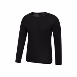 Mountain Warehouse Mens Merino Wool Thermal Top - XXS, Black