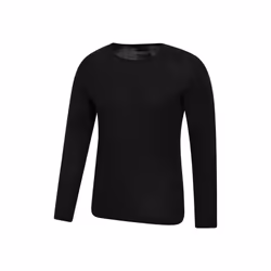Mountain Warehouse Mens Merino Wool Thermal Top - 3XL, Black