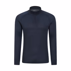 Mountain Warehouse Mens Talus Zip Neck Long-Sleeved Thermal Top - 4XL, Navy