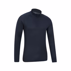 Mountain Warehouse Mens Talus Zip Neck Long-Sleeved Thermal Top - 4XL, Navy