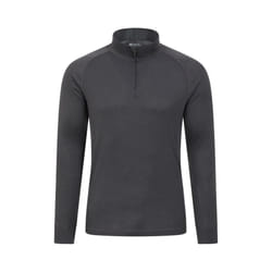 Mountain Warehouse Mens Talus Zip Neck Long-Sleeved Thermal Top - XL, Grey