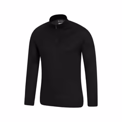 Mountain Warehouse Mens Talus Zip Neck Long-Sleeved Thermal Top - XL, Black