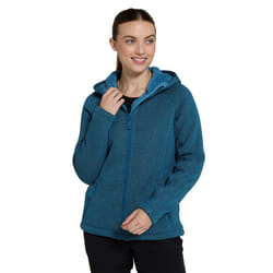 Mountain Warehouse Womens/Ladies Nevis Faux Fur Lined Full Zip Hoodie - 10 UK, Teal