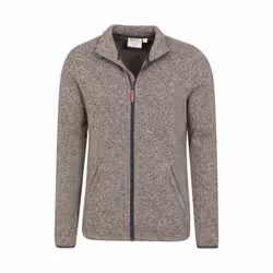 Mountain Warehouse Mens Idris III Full Zip Fleece Jacket - L, Beige