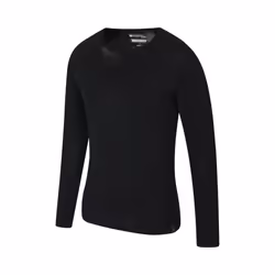 Mountain Warehouse Mens Merino Wool Base Layer Top (Pack of 2) - XXS, Black