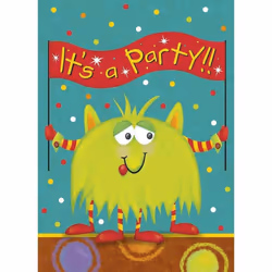 Unique Party It's A Party Monster Invitations (Pack of 8)