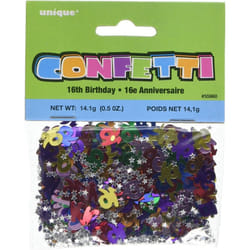 Unique Party Foil 16th Birthday Confetti