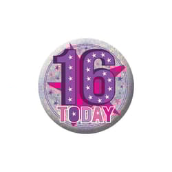 Amscan 16 Today Holographic Badge
